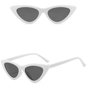Kacamata Hitam Gaya Retro Bentuk Segitiga Triangle Kacamata Fashion Wanita Cat Eye Sunglasses Import