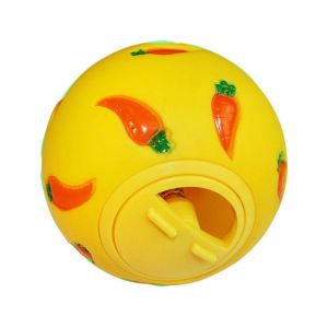 MINATE Bite Resistant Rabbit Treat Ball PVC Interactive Rabbit Tumbler Ball Practical Guinea Pig Leak Feeder For Kitten