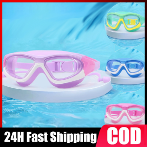 【COD + Local Seller】New HD Waterproof Silicone Anti-Fog Goggles For Boys and Girls No Leak Clear Goggle Mask 1pc Swimming Eyewear For Kids Swim Glass