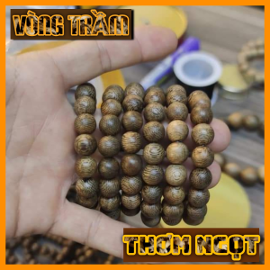 Vòng trầm hương đơn nam nữ hàng trầm tốc xưởng trầm Âu Lạc