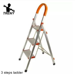 TRENY D Type 3 Step 4 Step 5 Step And 6 Step Household Stainless Steel Ladder Portable Aluminum Alloy Ladder