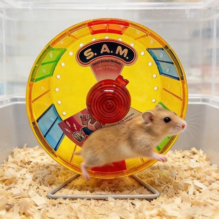 SKYJS Chống cắn Bánh xe tập thể dục cho chuột hamster với ánh sáng Siêu ...