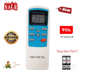 Điều khiển thay thế tương thích điều hòa TCL 1&2 chiều Inverter các dòng TCL TAC RVSC 9000 12000 18000BTU -Tặng pin
