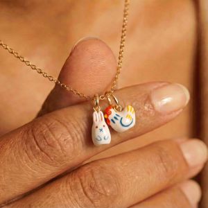 Amazon hot-selling fairy tale hut animal department chick kitten puppy rabbit fox copper pendant DIY accessories h2609
