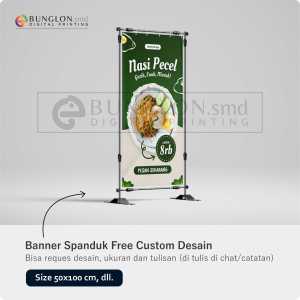 PRINT CETAK SPANDUK BANNER NASI PECEL CUSTOM DESAIN
