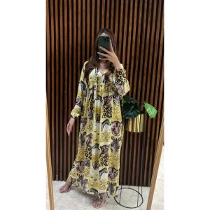 dkcollectionbali | Ready Stock Le Bohemien Long Dress by CE Homewear | Dres Daster Homedress Baju Pakaian Wanita Remaja Panjang Maxi Polos Motif Jumbo Rayon Casual Tidur Santai Busui Hijaber Friendly Kerah V Premium Murah Bisa COD