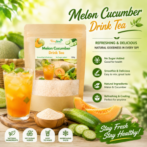 Melon Cucumber Drink Tea Powder – Detox Drink for Hydration & Reduce Bloating