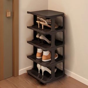 OKDEALS01 Removable Vertical Shoe Rack Stackable 2-8 Layers Standing Shoe Shelf Simple Simple assembly Layered Shoe Cabinets Household