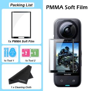 Insta360 X3 Screen Protector Tempered Glass Film 3D Curved Screen Protecto Anti Gores Insta360 X3 Aksesoris Pelindung Layar Film Soft / Keras