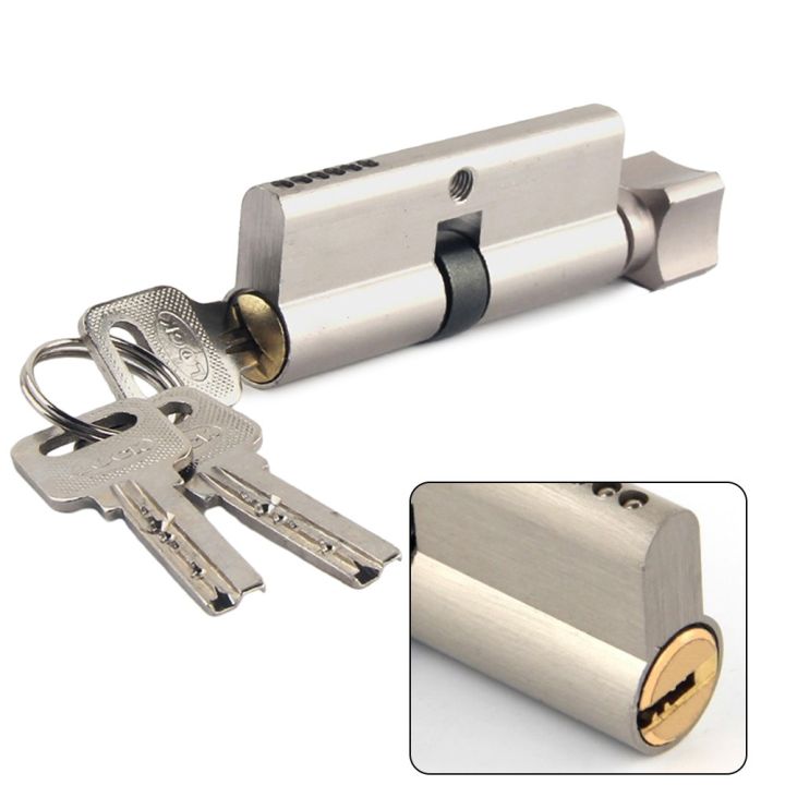 Toolstar Silver Indoor Lock Cylinder Both Sided Key Operation with