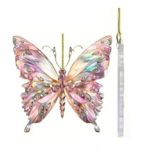 Colorful Acrylic Butterfly Pendant Like 2D Flat Hanging Ornament for Car Mirror Charm and Window Decoration