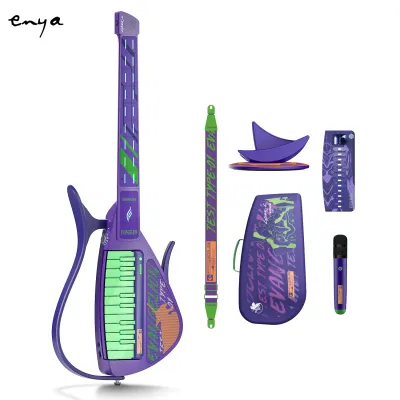 Enya CYBER-G Smart GuitarOfficial Evangelion Collaboration Stringless Guitar with APP LearningBuilt-in Effects & BluetoothPortable Guitar for All Skill LevelsGift Box Set