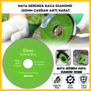 Mata Gerinda Pemotong Kaca Keramik Garnit Marmer Batu Akik Bevel Ubin Ketebalan 1mm Ultra Tipis Roda Cakram / Penghalus Pinggiran Pengasah Penajam Pisau Gergaji / Glass Cutting Grinding Disc Diamond Blade Presisi Circular Saw Alat Potong Baja Anti Karat