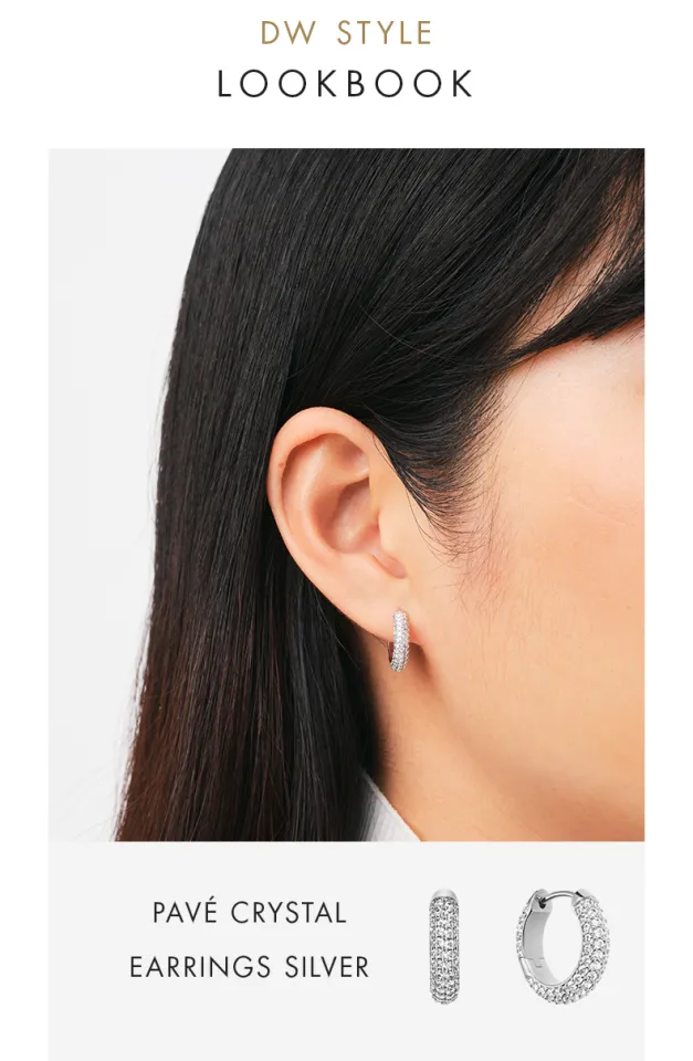 Daniel Wellington Pavé Crystal Earrings Rose Gold Silver Gold