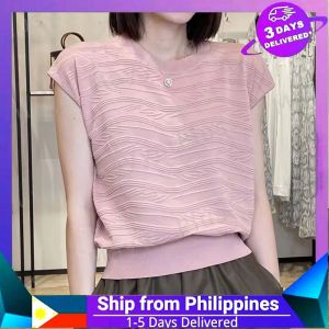 Ice Silk Tshirt for Women New Style Knitted T-shirt Slim Casual Top