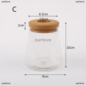 [COD] ourlove Transparent Flower Pot Hydroponic Automatic Water Absorption Plastic Flower Pot