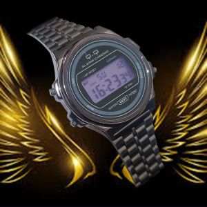 Jam Tangan Digital Rantai Stainless Bulat Anti Air Best Seller