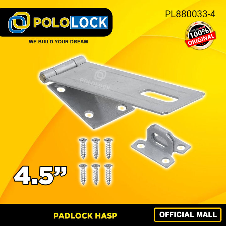 Heavy Duty 3.5 Inch Padlock Hasp - Black Steel Door Clasp For Gates & Storage