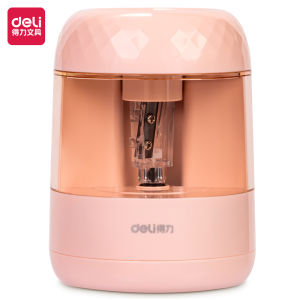 Deli Rautan Pensil Elektrik Otomatis / Electric Pencil Sharpener Lucu Pink Hijau VA100