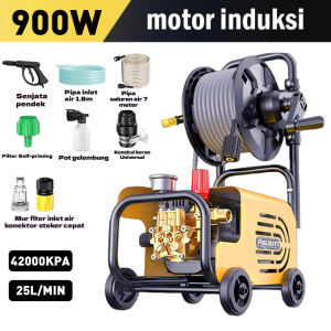 Reaim Jet Cleaner High Preassure Washer Kuning Ultra 1200W 800Bar Semprotan Cuci Motor Mesin Cuci Motor Mesin Cuci Mobil Alat Cuci Motor IPX5