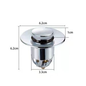 Pop Up Basin Sink Wastafel Drain Filter Cathcer Saringan Penutup Lubang Bathtub Universal