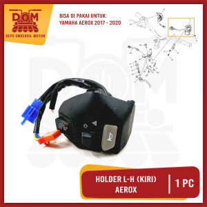 Holder Kiri AEROX (KAGAWA/KNZ) - L/H Saklar Lampu Knop Tombol Dim Riting Klakson Matic YAMAHA AEROX