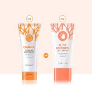 Eksfoliasi GmeelaN Orange Exfoliating Whitening Gel - Gameela Gluta Witening Lazy Cream - Melembabkan - Menutrisi Kulit Wajah - Mencerahkan - Mengangkat Sel Kulit Mati