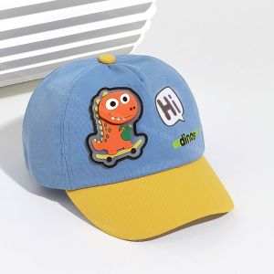 AILEBE Kids Caps Toddler LED Light Up Dinosaur Baseball Cap Adjustable Snapback Peaked Cap Soft Cotton Breathable Sun Protection Baby Hat Cute Cartoon Outdoor Travel Panglakad OOTD For Boys Girls 6-24 Months