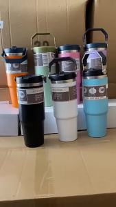 890ml 304 Stainless Steel Vacuum Insulated Tumbler Bottle - Double Wall Leak Proof Keeps Hot & Cold