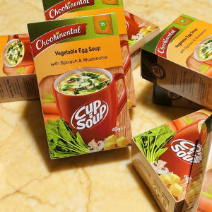 PrettyFloral~Buy 1 Take 4 (5 small packets) Chochinental Vegetable egg drop soup freeze-dried ready-to-eat Instant Soup Convenient carry Halal food