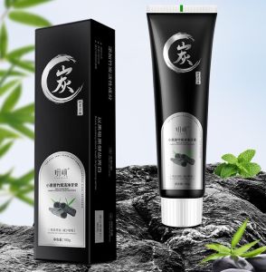 ยาสีฟันไวท์เทนนิ่งป้องกันมอด ยาสีฟันถ่านไม้ไผ่สีขาวขนาดเล็ก ท่อสีดำ