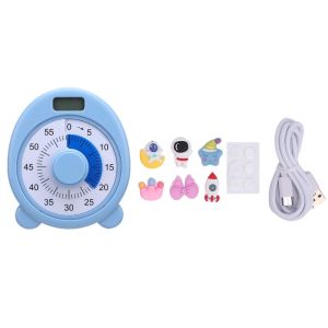 MIRELAE 60 Minutes Visual Countdown Timer 99 Minutes Dual Screen 60 Minute Timer Electronic Mechanical Timing Visual Timer Clock For Time Management