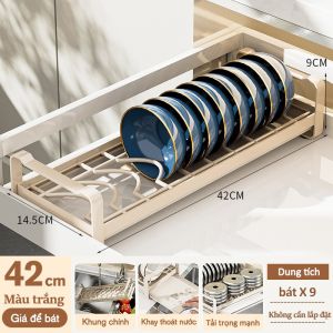 GSlife Kệ Bát Đĩa Mini-Kệ Nhà Bếp Có Khay Hứng Nước Có Thể Dùng Kèm Giỏ Kéo