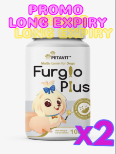 Petavit X2 [Twin Pack]FurGlo Plus 维他命零食 宠物维他命零食 New stock Long Expiry Multi Vitamin Fur Glow 2X(100 Tablets x 750mg)