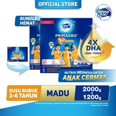 [LEBIH HEMAT] Frisian Flag Primagro 3+ Madu 3000gr + Extra 200gr