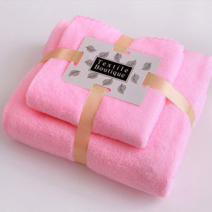 2 In 1 Coral Fleece Bath Towel And Face Towel Gift Set For Adults Infants And Children Super Comfortable And Soft Towel