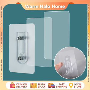 2/1pcs Self Adhesive Screw Wall Hook Transparent No Drilling Seamless Sticker for Bathroom Kitchen Rack