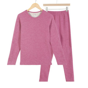 Plush and Thickened Brushed Thermal Underwear Set Womens Autumn Clothes and Autumn Trousers Mens Graphene Middle-aged and Elderly Slim Bottoming Shirt