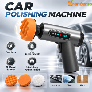 Car Polishing Machine Cordless Mini Electric Buffer Polisher USB Rechargeable with 3 Pads for Car Waxing and Polishing