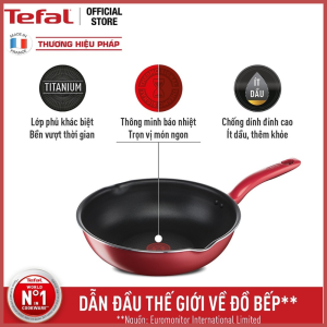Chảo Chiên Sâu Lòng Đáy Từ Tefal So chef Chống Dínhsize 24cm28cm Dùng Cho Mọi Loại Bếp - Hàng Chính Hãng