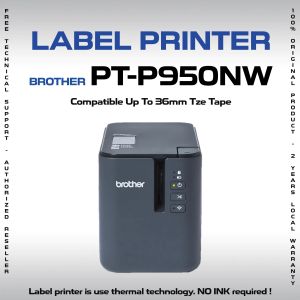 Brother P-Touch PT-P950NW Label Printer | WiFi | LAN | Apps Print | Office Use | Max 36mm | 60mm/s
