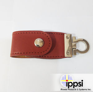 iPower 8GB Leather Flash Drive USB 2.0 | Sleek Metal Keychain Design | Customizable Logo for Corporate Giveaways Events & Promotions | Premium Souvenir USB Stick | Durable & Stylish Storage