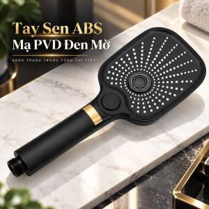 Bộ tay dây sen 3 chức năng chảy nhựa ABS mạ đen Eurolife EL-127SH-D