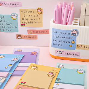 WHITESPACE 4in1 Cute Cartoon Sticky Notes Index Sticker Cartoon Cute Kid Children Memo Pad Office School Stationery 80 sheet Book Tabs Stiker Alat Tulis 可爱学生卡通动物便利贴