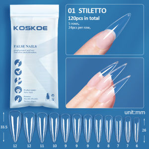 Ali Soft Gel Nail Set 120pcs Clear/Matte/Semi-matte Short Round Almond Full Coverage False Nail Extension Kit