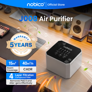 Nobico J008 H13 HEPA Air Purifier | 3-Stage Filter & Virus Protection | 15㎡ Room Coverage