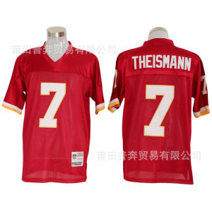 Embroidered Rugby Wear Red Leather TEAM NFL American Football Uniform Rugby Wear Retro Jersey in Stock 21 #   Taylor 17 # D. Williams