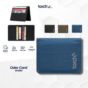 TORCH Oder Dompet Polos Lipat Kartu Pria Wanita Kartu Tempat Uang Tahan Air Ringan