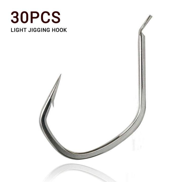 30ชิ้น Sjf39-1น้ำเค็มขอเกี่ยวเบ็ดตกปลา/0.2/0.3/0.4/0เบ็ดตกปลาญี่ปุ่นสำหรับตะขอช้าอุปกรณ์เสริมเบ็ดตกปลาหัว