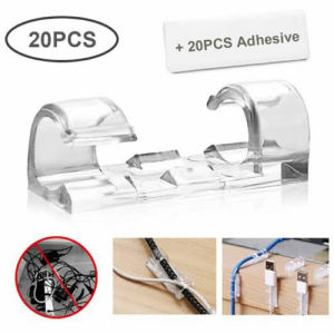 MYX Store 10 PCS - klip kabel organizer Cable Clip Transparan Pengikat Kabel penjepit kabel tempel